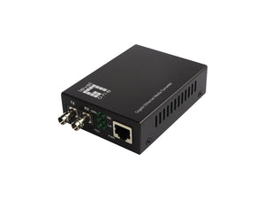 GVT-2003 RJ45 to ST Gigabit Ethernet Media Converter, Single-Mode Fiber, 1310nm, 20km