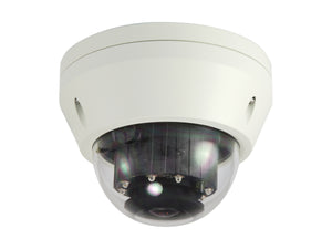 FCS-3306 Fixed Dome IP Network Camera, H.265/264, 3MP, 802.3af PoE, IR LEDs, Indoor/Outdoor, Vandalproof