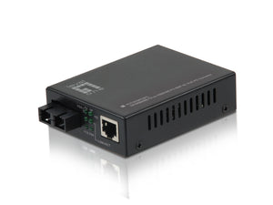FVT-0104TXFC RJ45 to SC Fast Ethernet Media Converter, Single-Mode Fiber, 20km, PoE PD