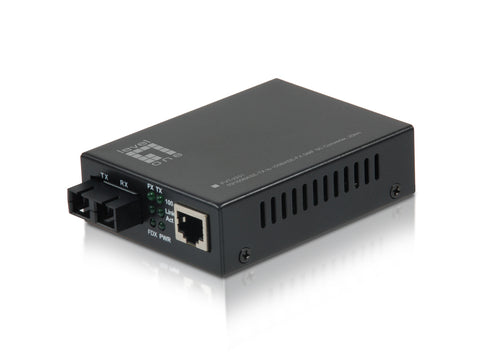 FVT-2201 RJ45 to SC Fast Ethernet Media Converter, Single-Mode Fiber, 20km