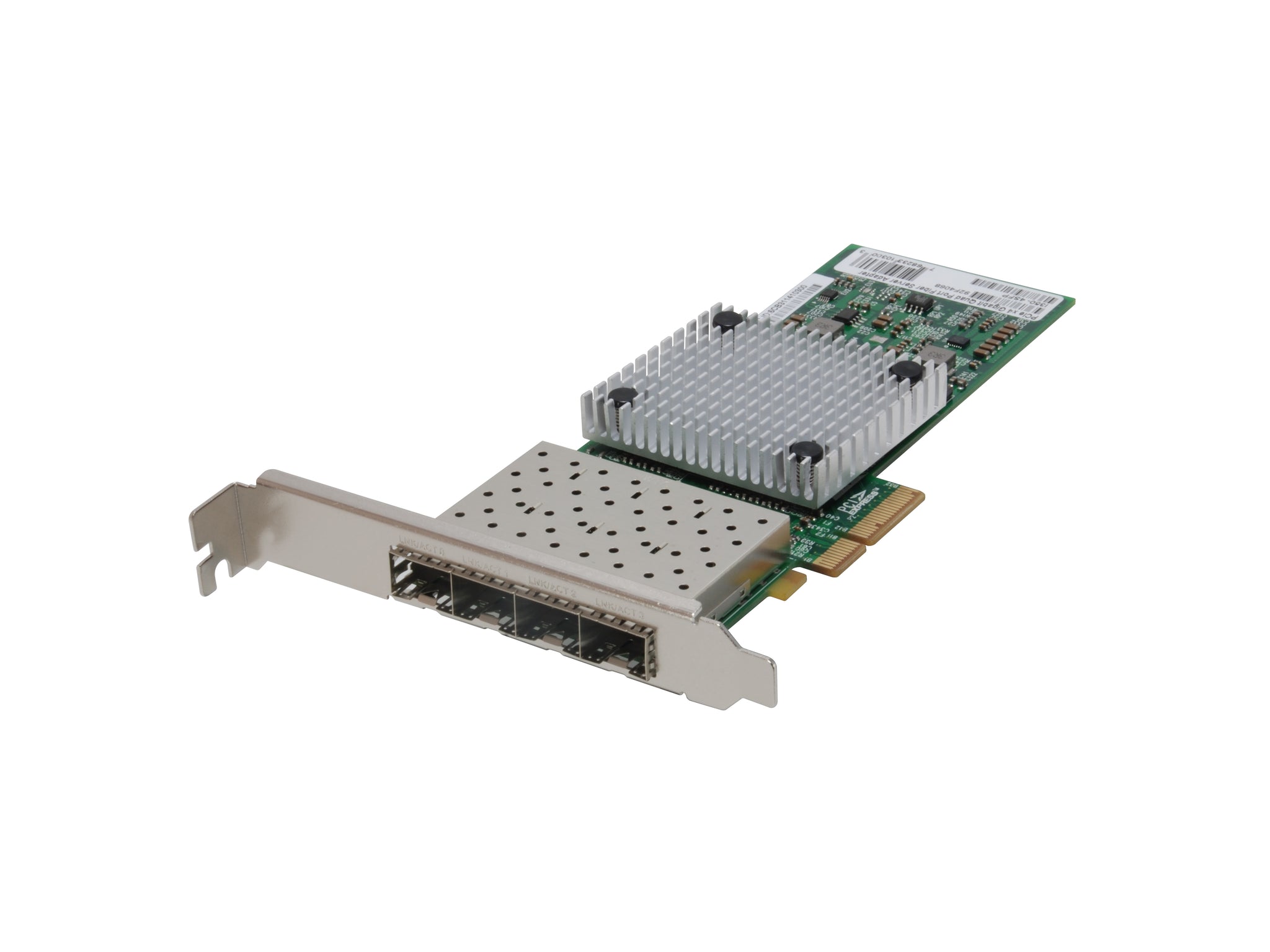 GNC-0124 Gigabit Fiber PCIe Network Card, Quad SFP, 4 x PCIe