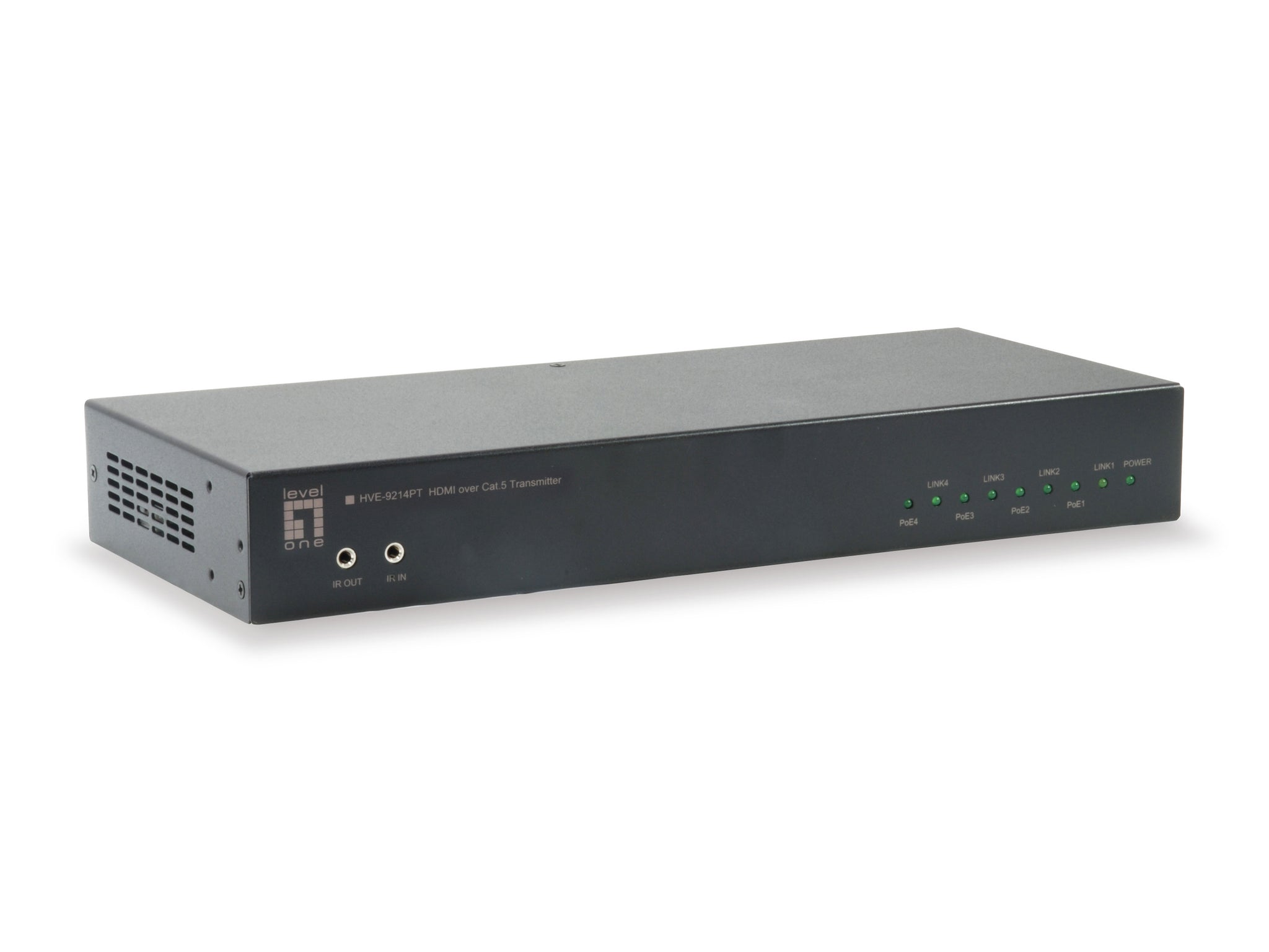 HVE-9214PT HDMI over Cat.5 Transmitter, HDBaseT, 100m, 4 Channel Outputs, 802.3af PoE