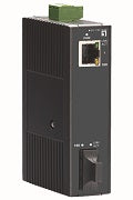 IEC-1120 RJ45 to SC Fast Ethernet Industrial Media Converter, Single-Mode Fiber, 20km, -10?øC to 60?øC