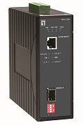 IEC-2000 RJ45 to SFP Gigabit Industrial Media Converter, -40?øC to 75?øC