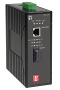 IEC-2001 RJ45 to SC Gigabit Industrial Media Converter, Multi-Mode Fiber, 550m, -40?øC to 75?øC