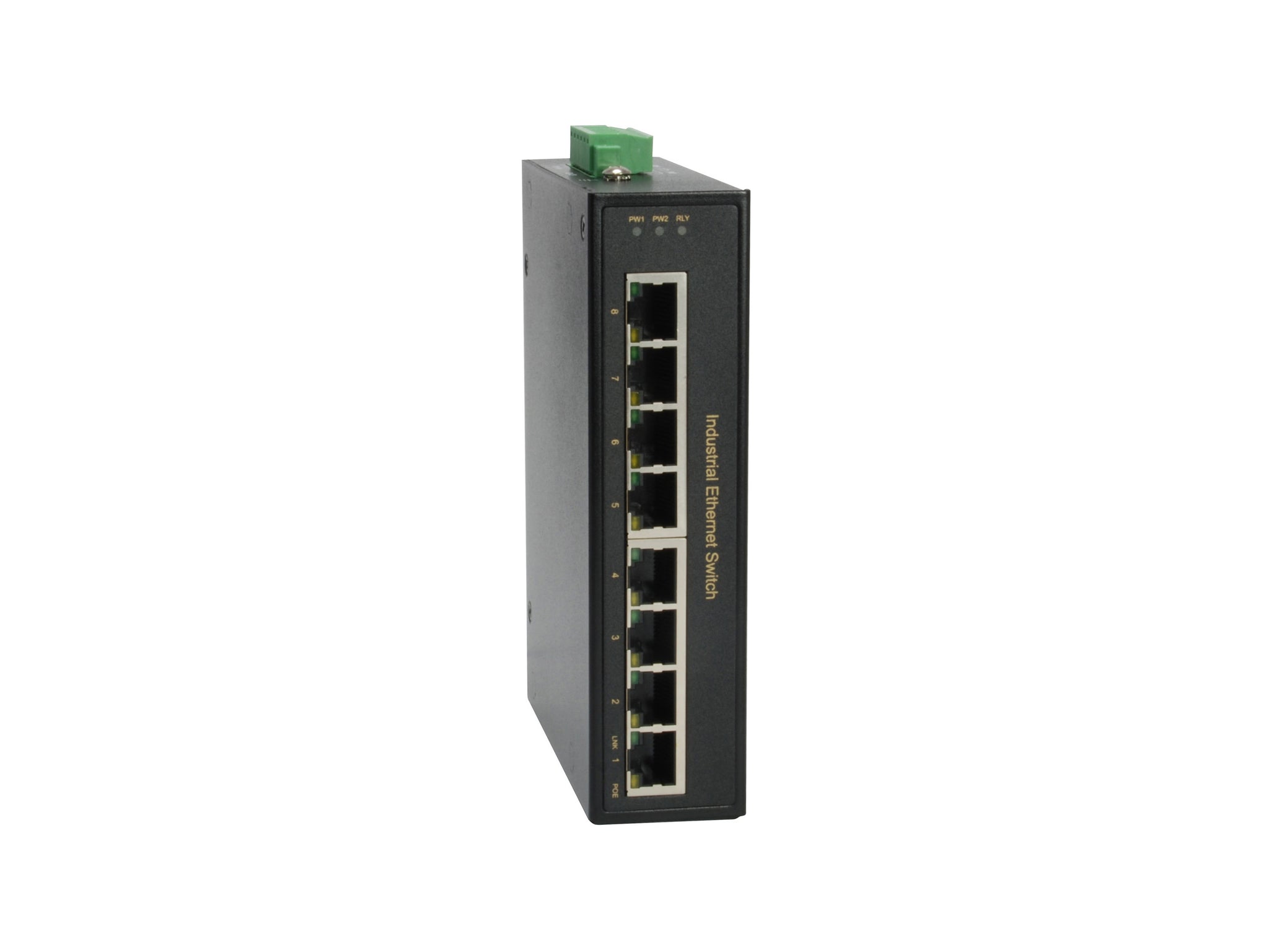 IFP-0801 8-Port Fast Ethernet PoE Industrial Switch, 4 PoE Outputs, 802.3at/af PoE, 126W