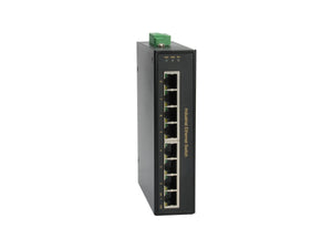 IFP-0802 8-Port Fast Ethernet PoE Industrial Switch, 8 PoE Outputs, 802.3at/af PoE, 200W