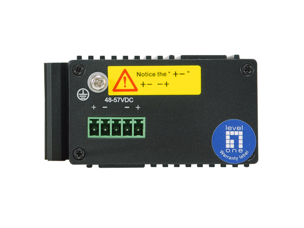 IGP-0501, 5-Port Gigabit Industrial Switch, 802.3at/af/bt PoE, DIN-Rail, -40°C to 75°C