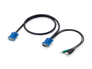 VGA-0011 1m VGA Male to Female and Audio Cable